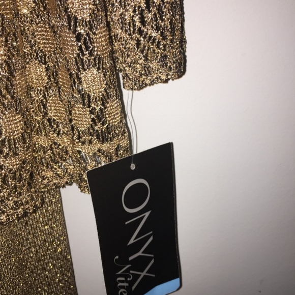 Shimmering Mother of the bride Gown with jacket Onyx Nite by Wendye Chaitin 16 - Picture 2 of 16